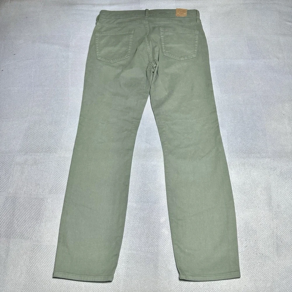 NEW‎ J Crew 484 Stretch Slim Tapered Leg Green Khaki Pants Mens Size 30x30 NWT
